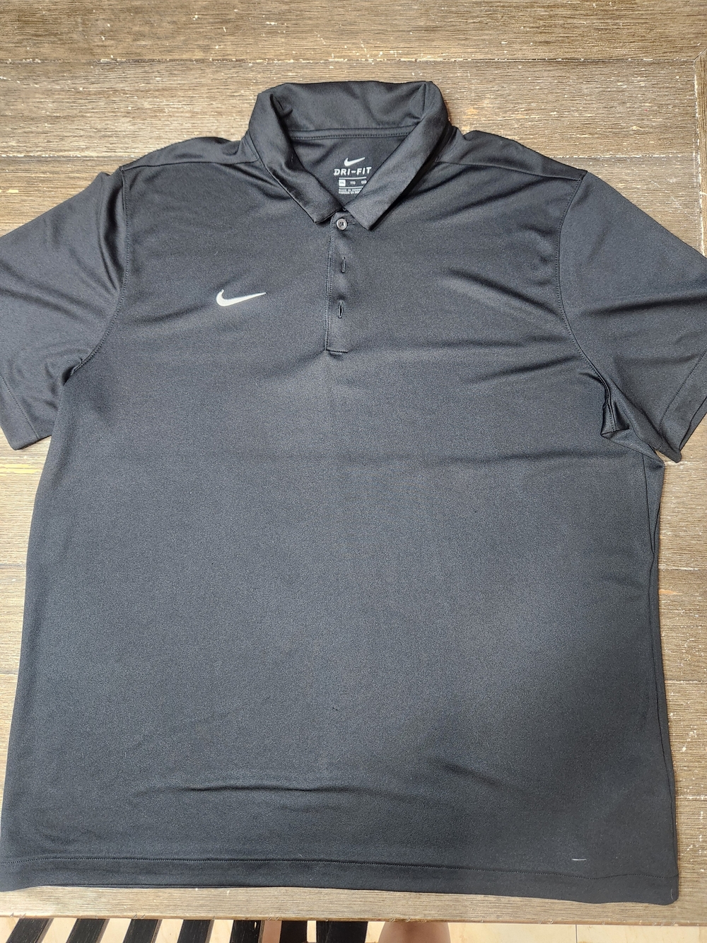 Nike Black Dri-FIT Polo with White Swoosh